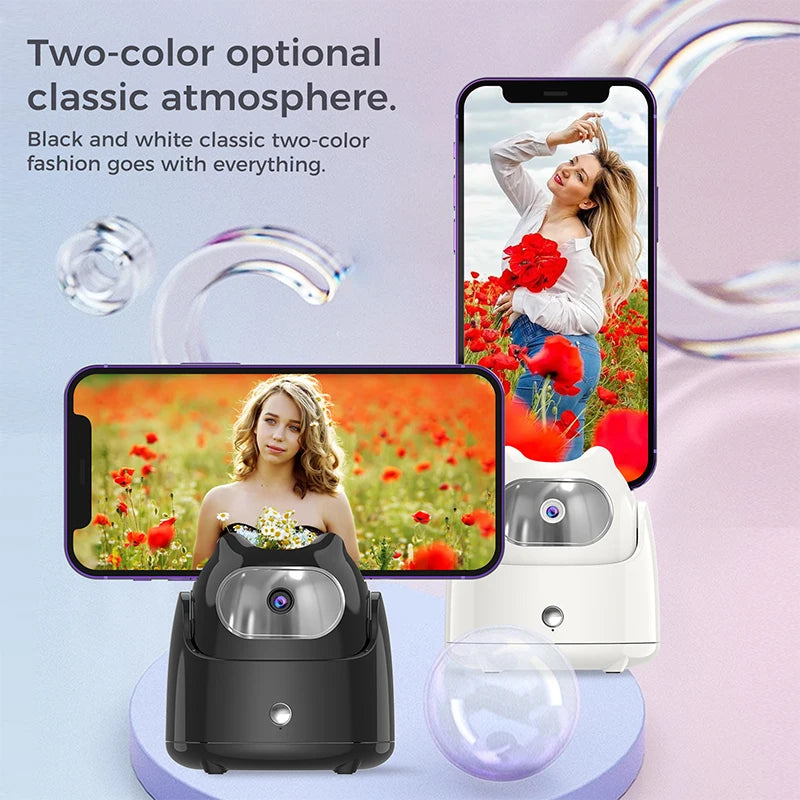 AI顔認識・自動追尾、360°カメラスタンド(スマホ/タブレット用 iPhone/Ipad/Android etc..)(そのまま使える。アプリも、ジンバルも不要)